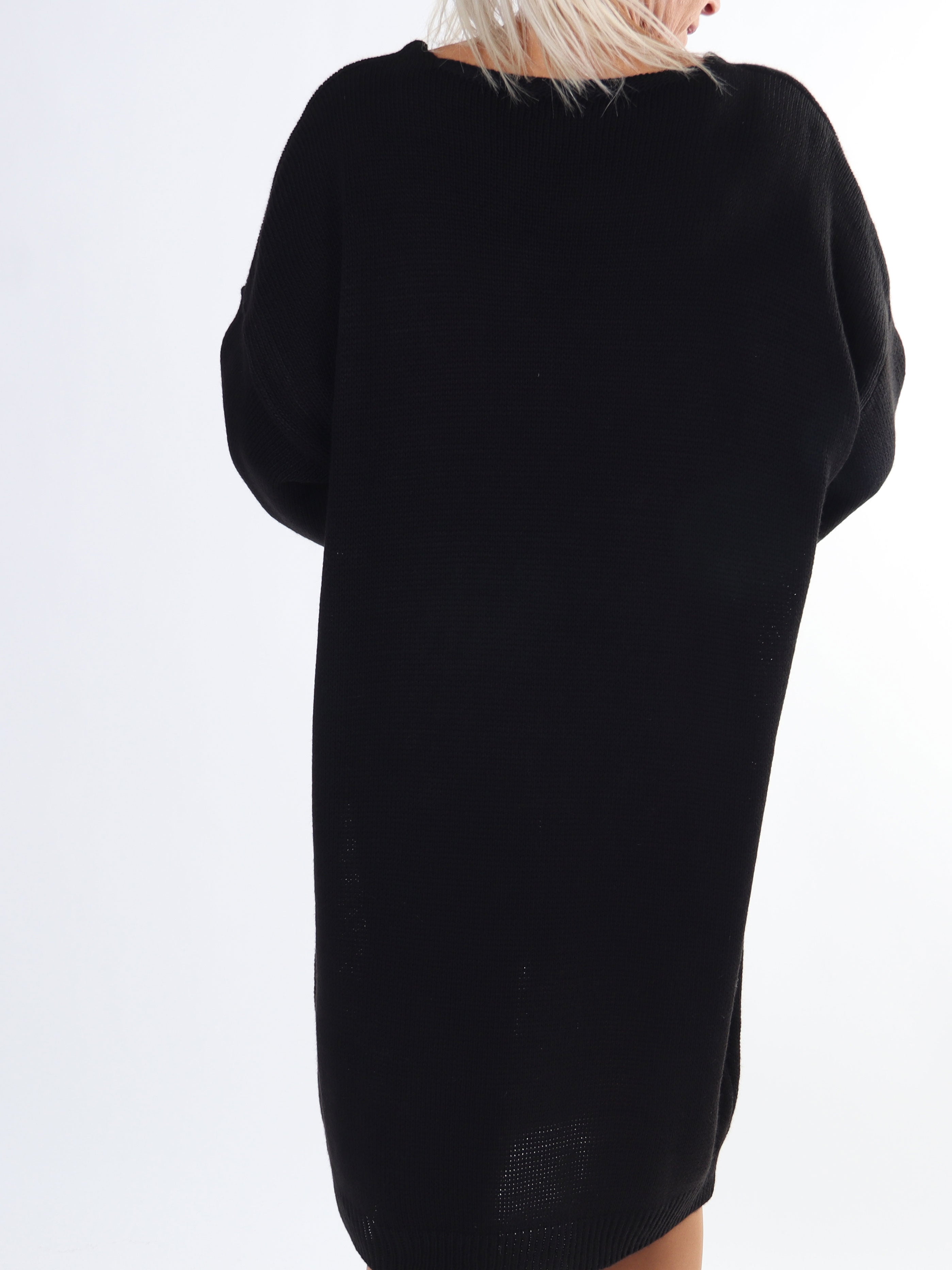 Lela - Stickad klänning med hjärtan i stora storlekar